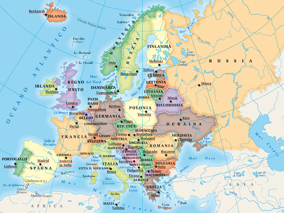 Cartina Europa